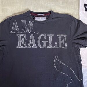 American Eagle Outfitters Men's Charcoal Graphic Tee